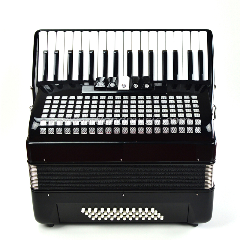 Fisarmonica a piano 34 tasti 48 bassi nera (AT3448) 5 coro