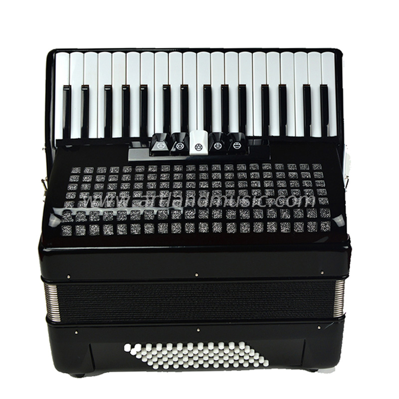 Fisarmonica a piano 34 tasti 72 bassi nera (AT3472) 5 coro