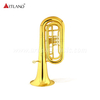 Tuba laccata dorata con tre tasti piatti (ATB300)