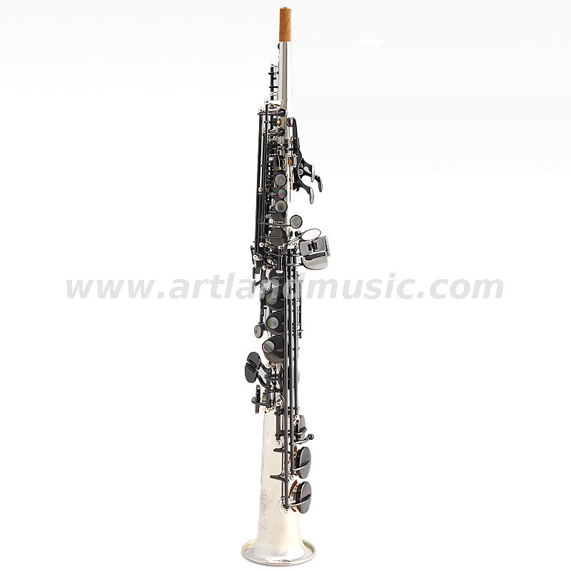 Sassofono soprano professionale placcato argento con chiave Sib (ASS6507S)