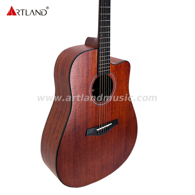 Chitarra acustica con finitura opaca con top in mogano massiccio Cutway da 41 pollici