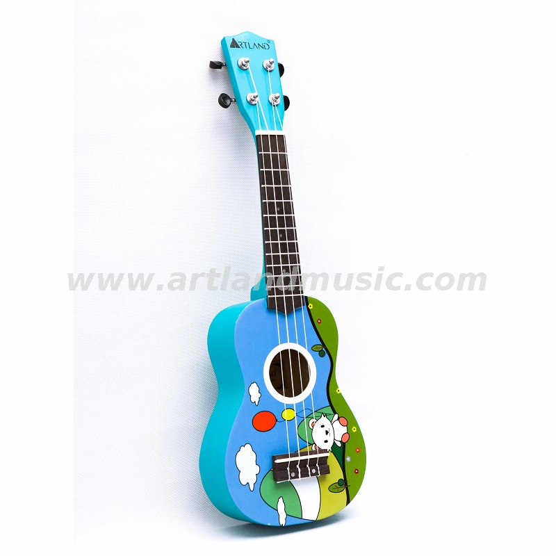 Ukulele colorato di cartone animato (UKS200D)-Bule