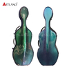 Custodia per violoncello in fibra di carbonio sfumata dal verde al blu (CSC601C)