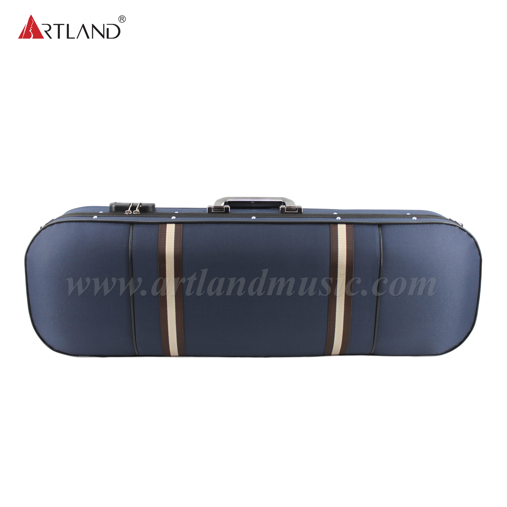 Caso di violino oblungo blu Oxford (SVC113)
