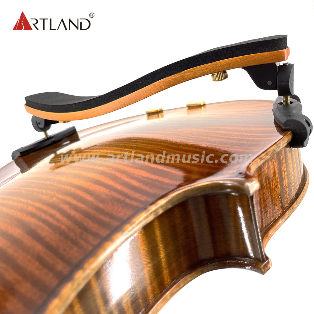  Poggiaspalla per violino in legno con fiamma (AE037)