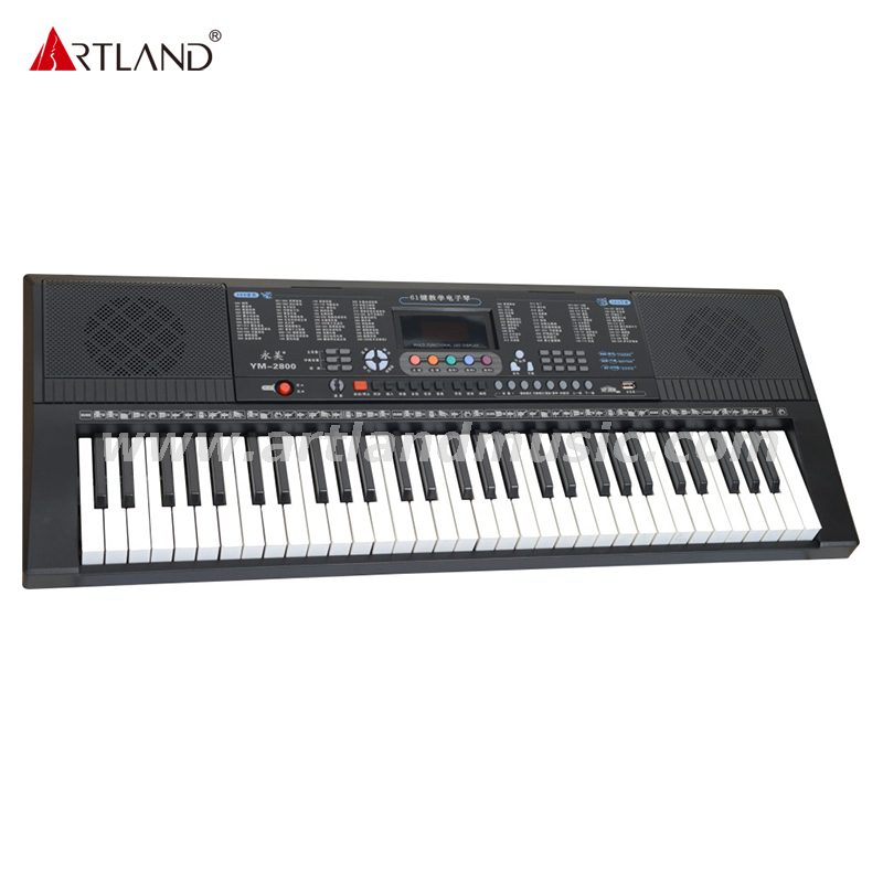 Tastiera elettronica con 61 tasti stile pianoforte/display LED YM-2800