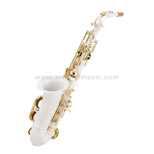 Chiave sassofono contralto in mib, corpo bianco laccato oro (AAS5505CW)