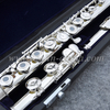 Flauto professionale in cupronichel importato placcato argento a 16 fori aperti (AFL6507)