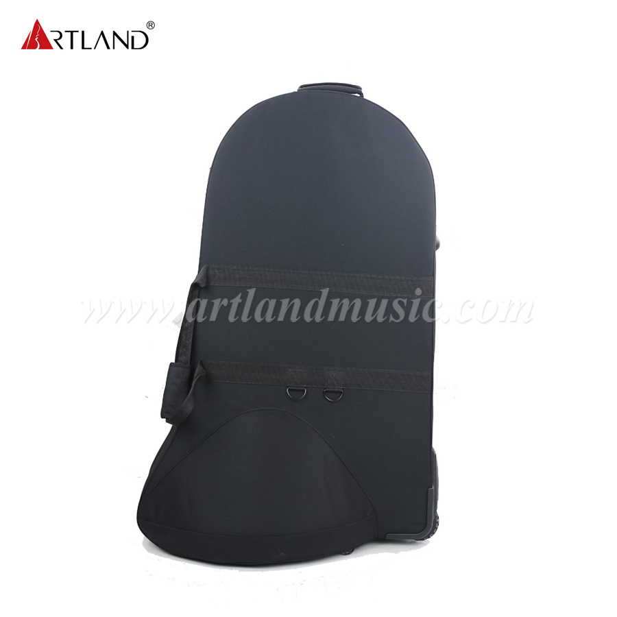 Tuba laccata dorata con quattro tasti piatti (ATB210)